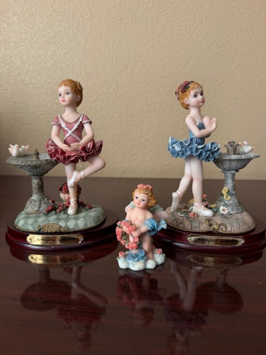 Montefiori Other - 1989 Montefiori Collection Ballerina Cherub & Figurines Lot Resin Set of 3